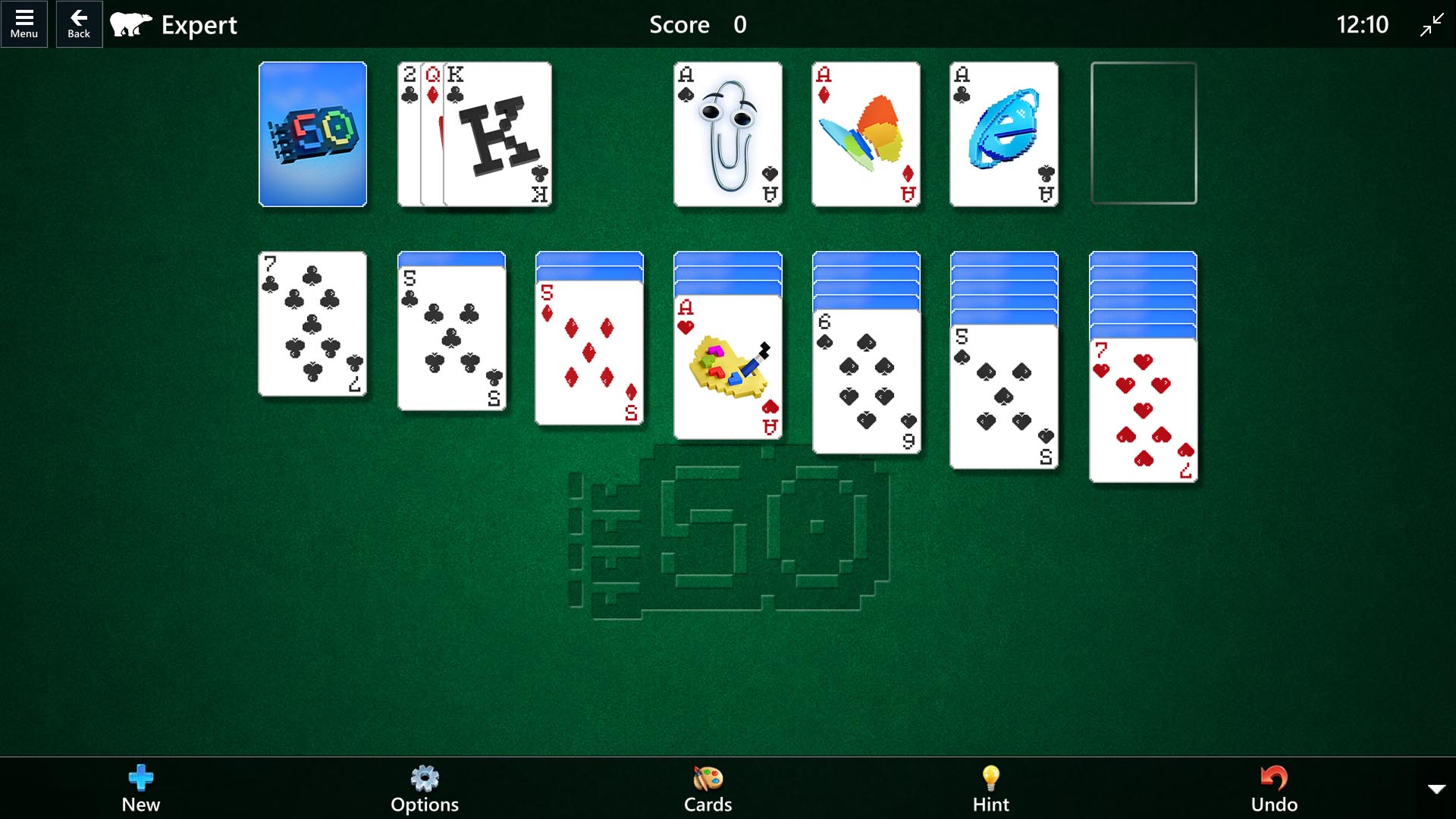 Microsoft 50th Anniversary Solitaire Theme Image